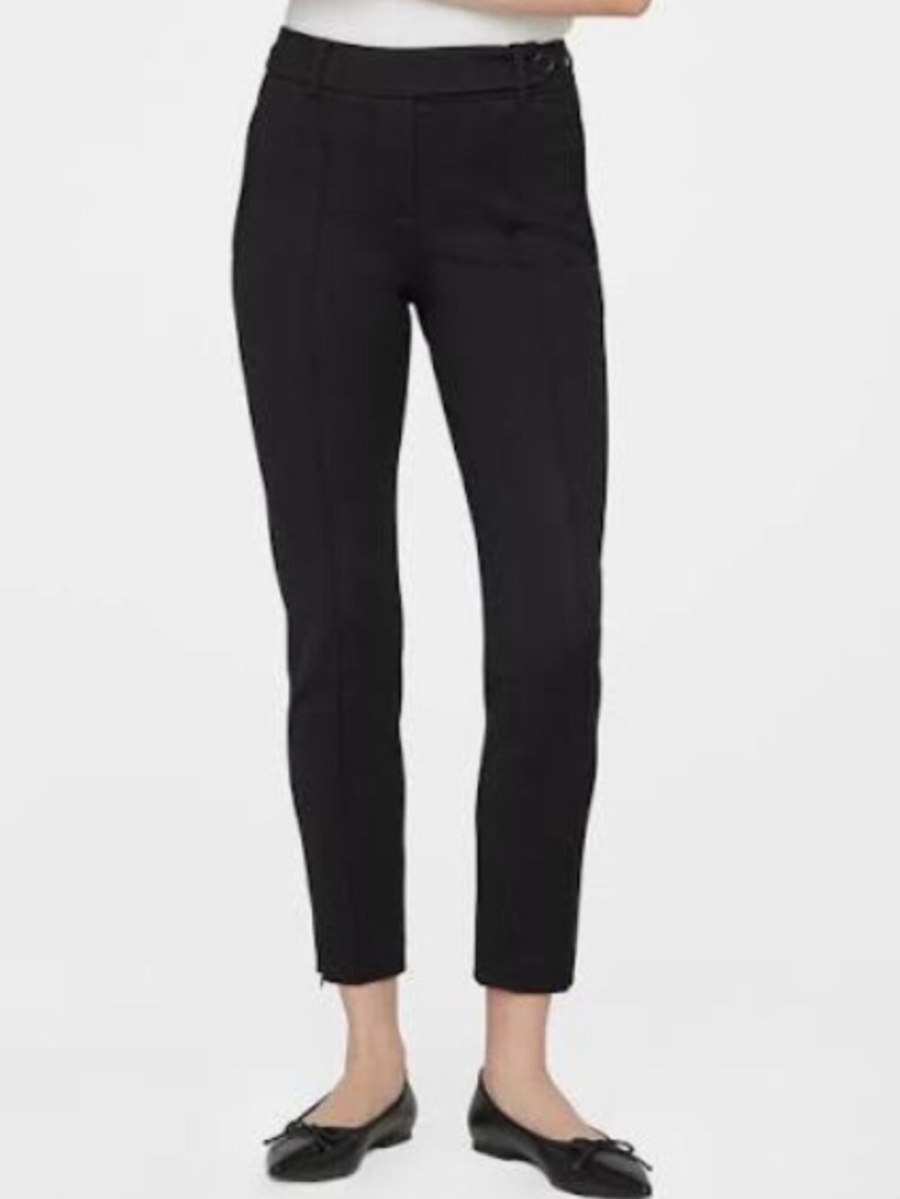 NWT Anine Bing Ian Slim Fit Black Pants, size 36/US4